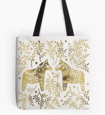 Schwedische Dala Pferde - Goldpalette Tasche
