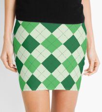Argyle - Green / Cream Mini Skirt
