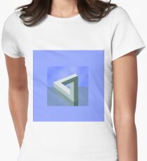 Optical Illusion, visual illusion, cognitive perception Women's Fitted T-Shirt