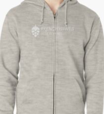 white logo clear background Zipped Hoodie