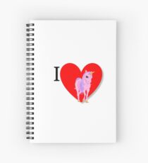 Love Licorne Spiral Notebook