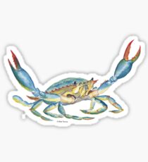Bunte blaue Krabbe Sticker