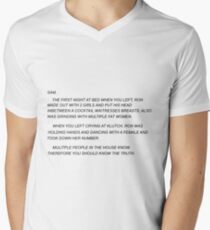 Sammi Schatz Brief T-Shirt mit V-Ausschnitt