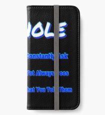 ASKHOLE BLUE iPhone Wallet/Case/Skin