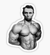 Abe muscles Sticker