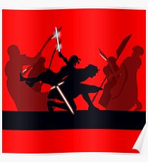 Kylo Ren and Rey vs. Snoke's Praetorian Guard Poster