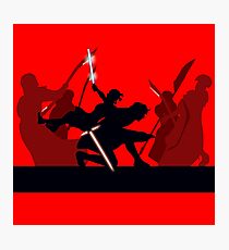 Kylo Ren and Rey vs. Snoke's Praetorian Guard Photographic Print