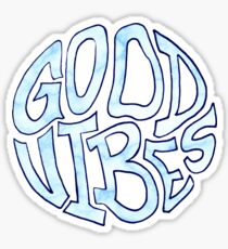 Good Vibes Blue Marbled Sticker
