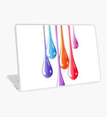 Large liquid glitter paint splash drops Laptop Skin