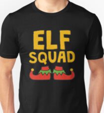 Elf Squad with Elf Shoes Funny Christmas Unisex T-Shirt