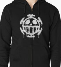 Law Splattered Zipped Hoodie