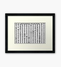 Cartographic Projections Framed Print