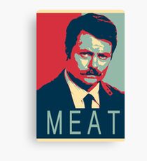 RON SWANSON | MEAT Canvas Print