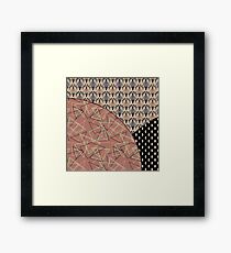 Combo brown patchwork Framed Print