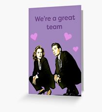X files valentine- great team Greeting Card