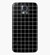 schwarzes Gitter minimalistisches Design Hülle & Klebefolie für Samsung Galaxy