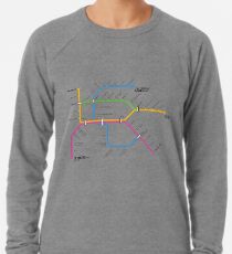 NUMTOT Network Map Lightweight Sweatshirt