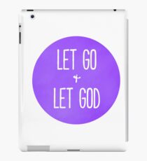 Let Go and Let God - Christian Typography Purple Version iPad Case/Skin