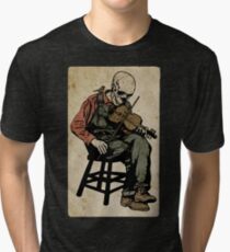 The Death Fiddler And His Sparrow Companion Tri-blend T-Shirt