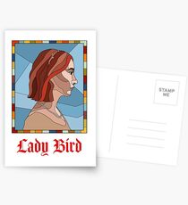 Lady Bird Stained Glass Postcards