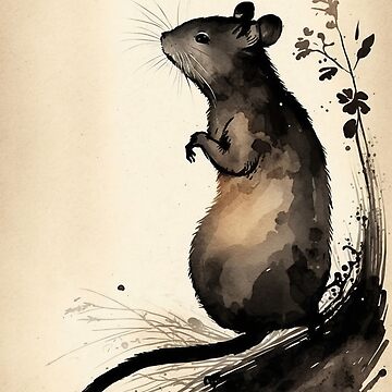 japanese rat painting