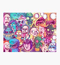 Rick and Morty Doodle Photographic Print