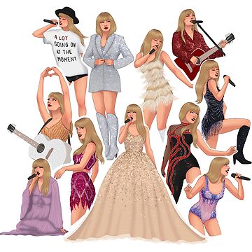 Taylor Swift Magnet Paper Doll Eras Outfits Bundle