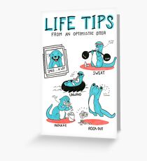 Life Tips From An Optimistic Otter Greeting Card