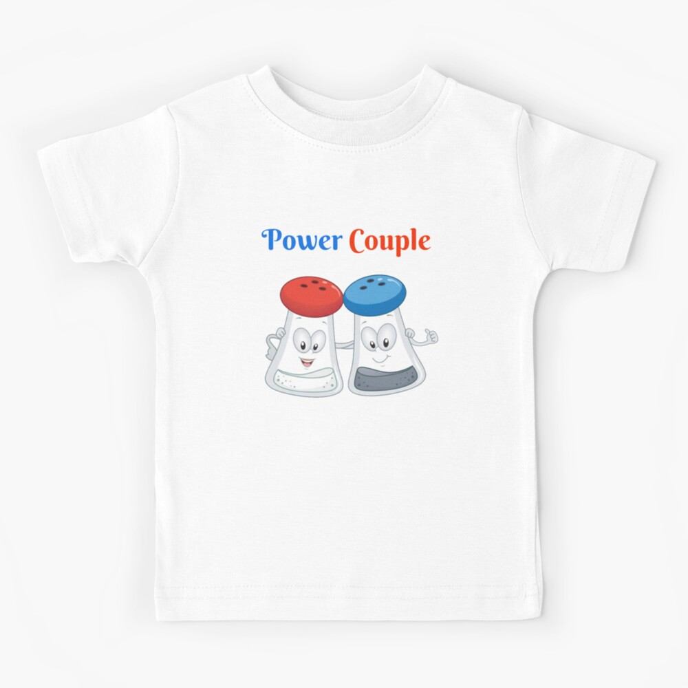 Salz und Pfeffer Power Paar Salzstreuer Pfefferstreuer Set Kinder T-Shirt