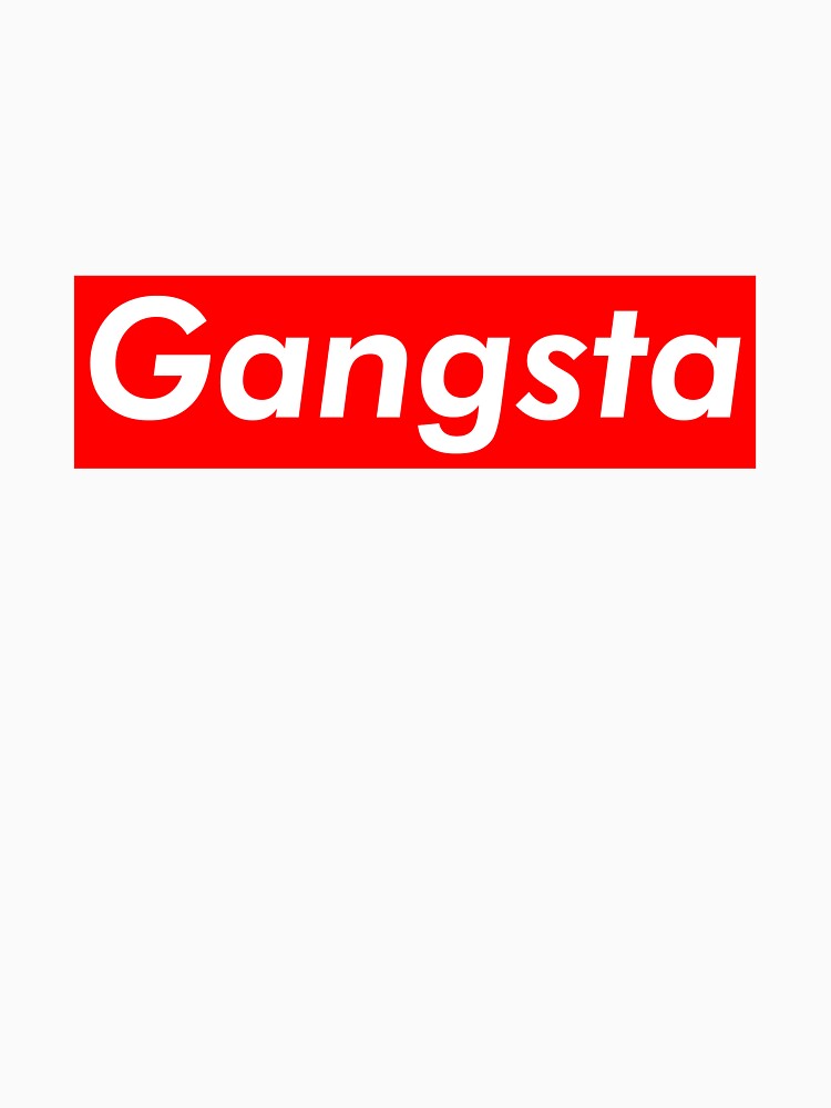 gangsta supreme box logo unisex t shirt by sidebar redbubble