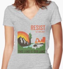 Unterstützung ALT NPS Shirt mit V-Ausschnitt