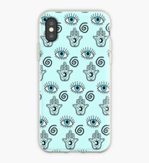 Evil Eye Esoterische Symbole - Hamsa Hand Print iPhone-Hülle & Cover