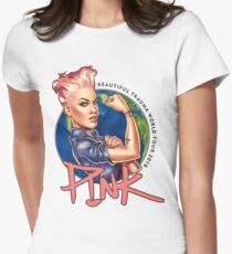 Pink Beautiful Trauma World Tour 2018 Women's Fitted T-Shirt