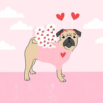 Artwork thumbnail, Pug love valentines day dog gift love pug bug pugs pure breed lovers by PetFriendly