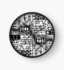 analog synthesizer modular system - black and white illustration Clock