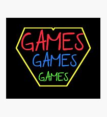 GAMES GAMES GAMES Photographic Print