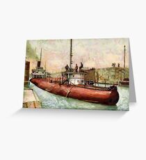 "Whaleback" Poe Lock, Sault Ste. Marie, Michigan 1890 Greeting Card