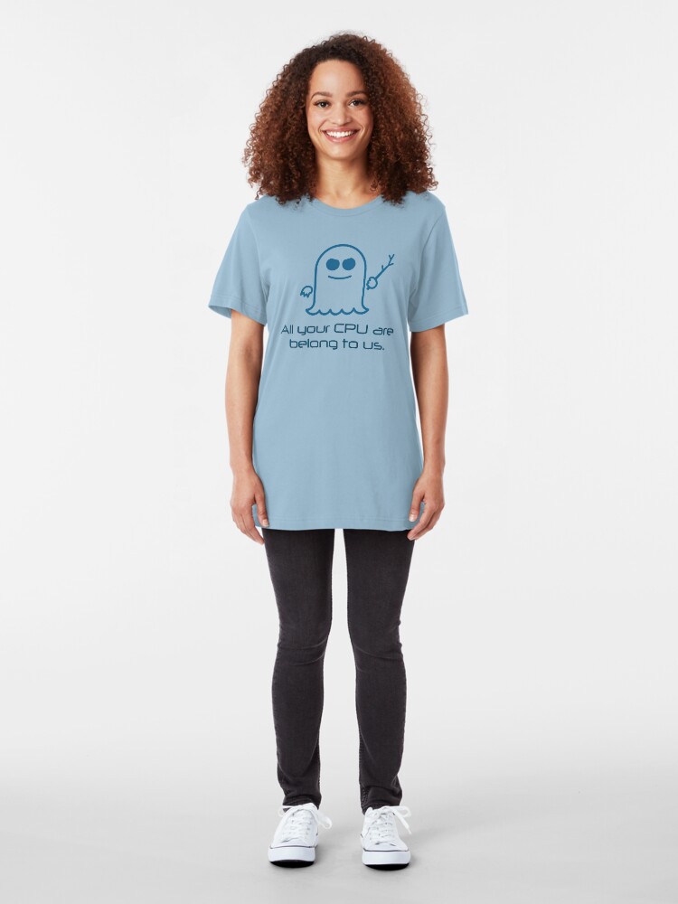 Alternate view of Spectre: All Your CPU Slim Fit T-Shirt