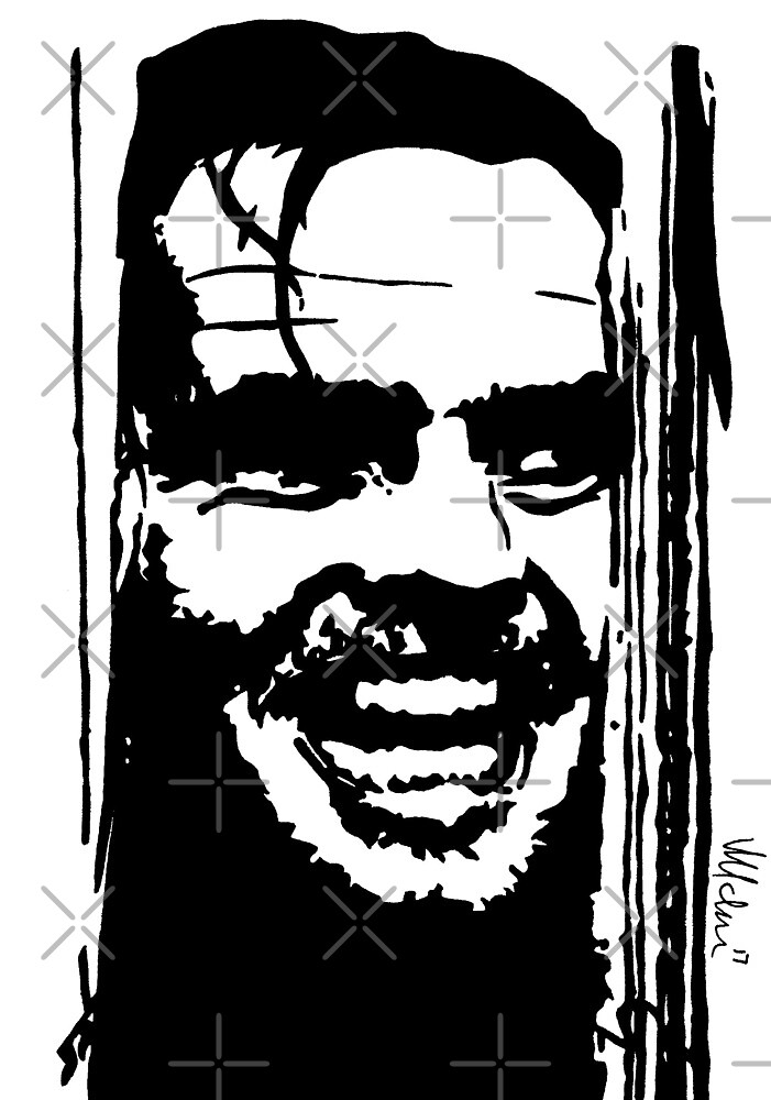 "Here's Johnny" by vlmclart Redbubble