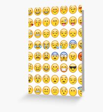 All Faces Emoji Collage Greeting Card