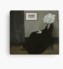 Whistler's Mother By Mr. Bean Canvas Print
