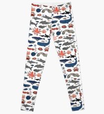 Ocean Animals by Andrea Lauren Leggings