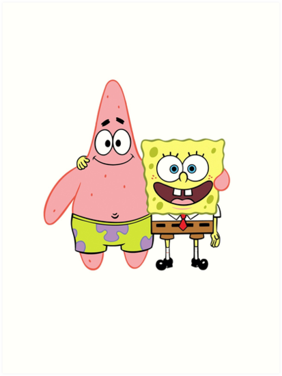 "spongebob and patrick" Art Print by mfitzy | Redbubble