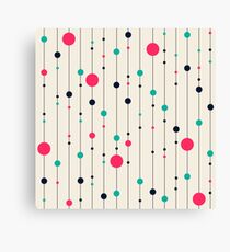 Lines pink white black Style Canvas Print