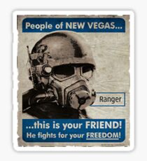 He Fights For Your Freedom! - NCR Sticker