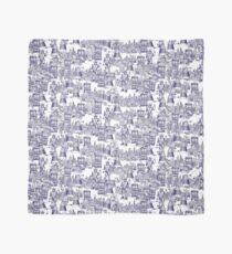 walking doodle toile de jouy blue Scarf