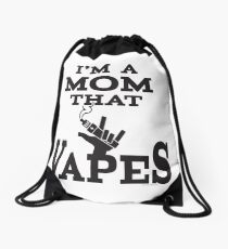 Ω VAPE Shirt | Mom that Vapes Drawstring Bag