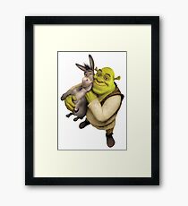 Shrek and Donkey Framed Print