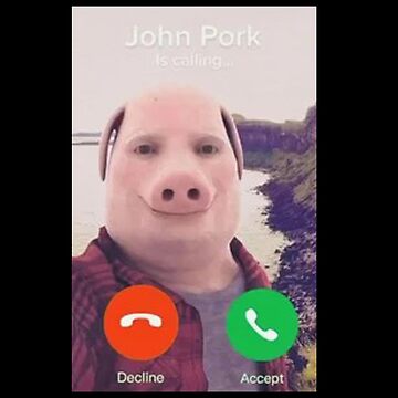 John Pork Is Calling Meme | Greeting Card