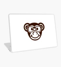 Monkey nerd hipster Laptop Skin